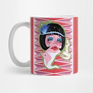 Psychedelic Art Deco Digital Portrait Mug